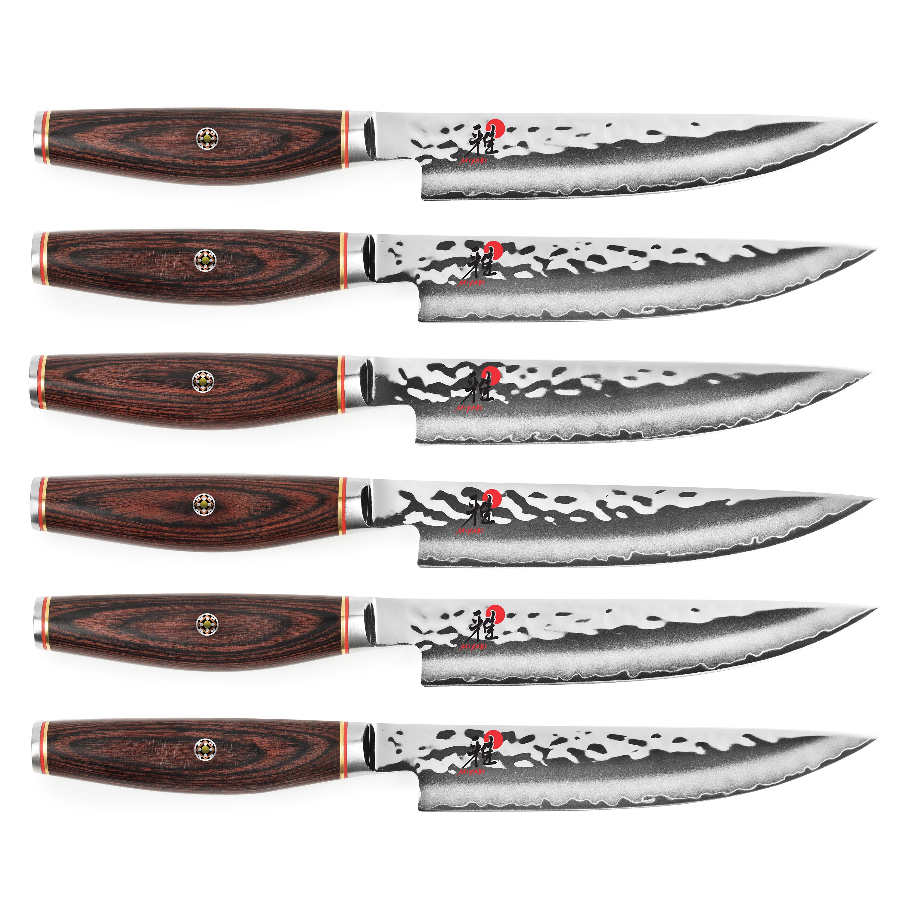 Miyabi Birchwood SG2 4-Piece Steak Knife Kitchen Set (6 Damascus) - Blade  HQ