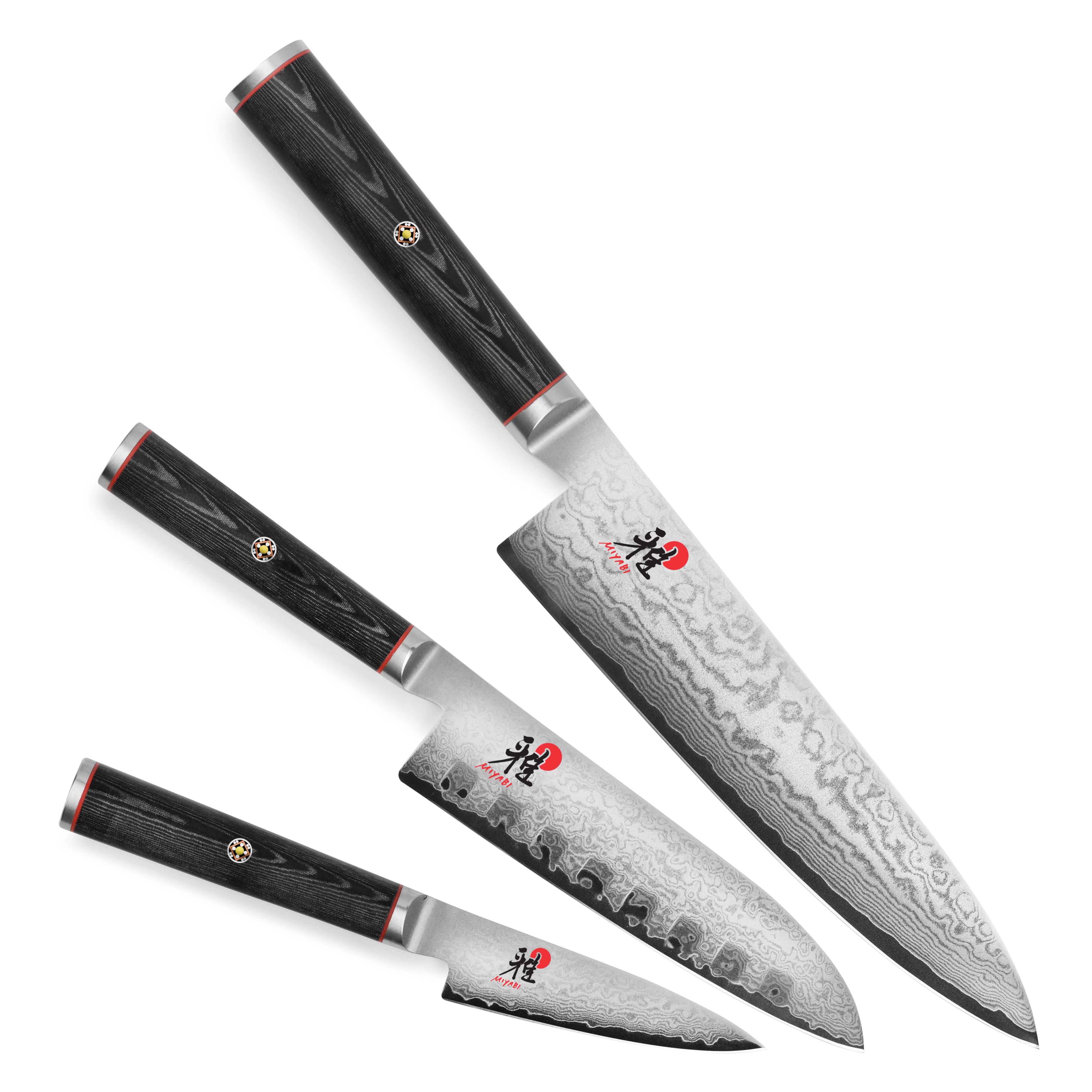 Kaizen Knife Set 3-pack Gyuto 21 cm, Santoku 18 cm & Petty 12 cm