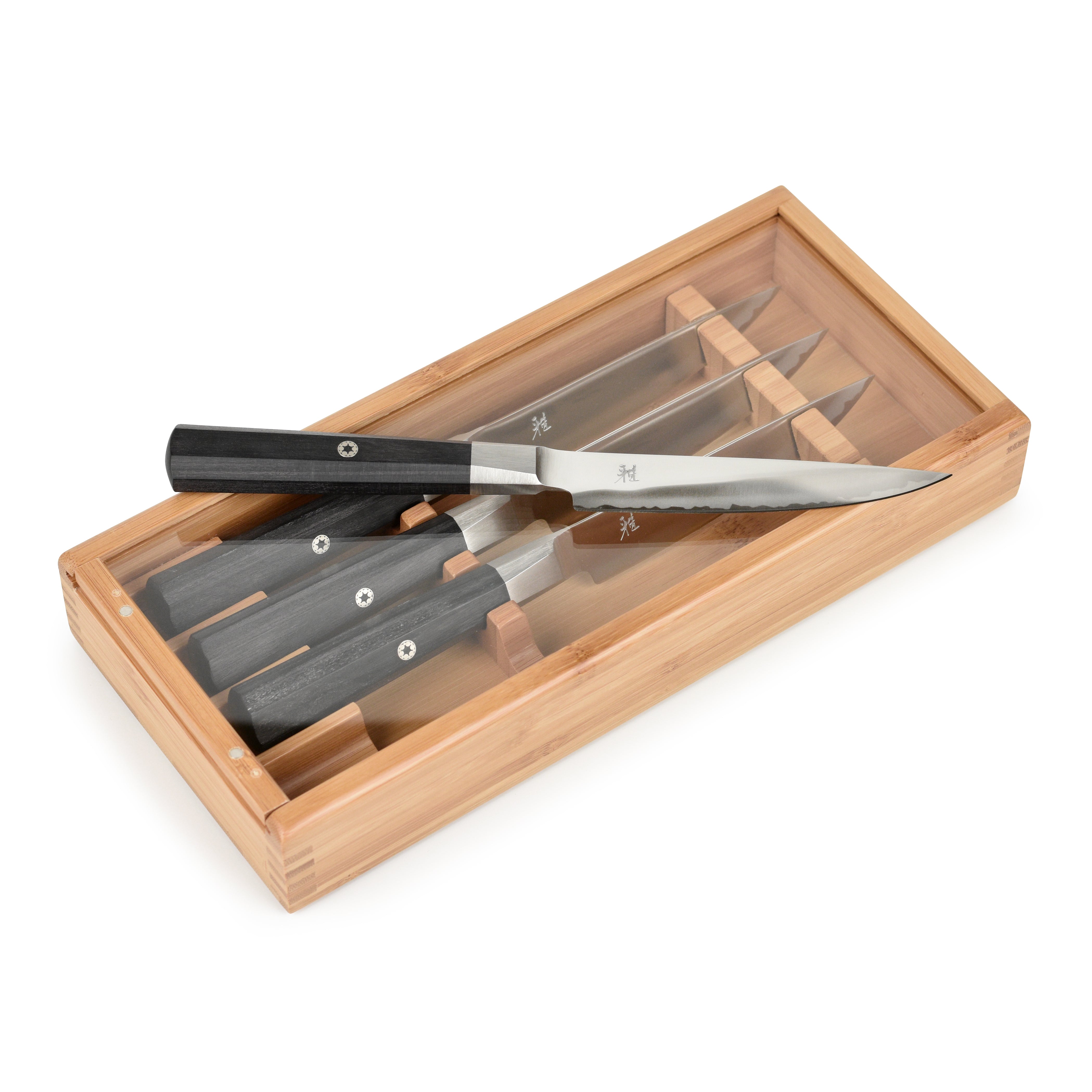 Miyabi Artisan 4 piece Steak Knife Set 6000MCT – Serenity Knives Houston