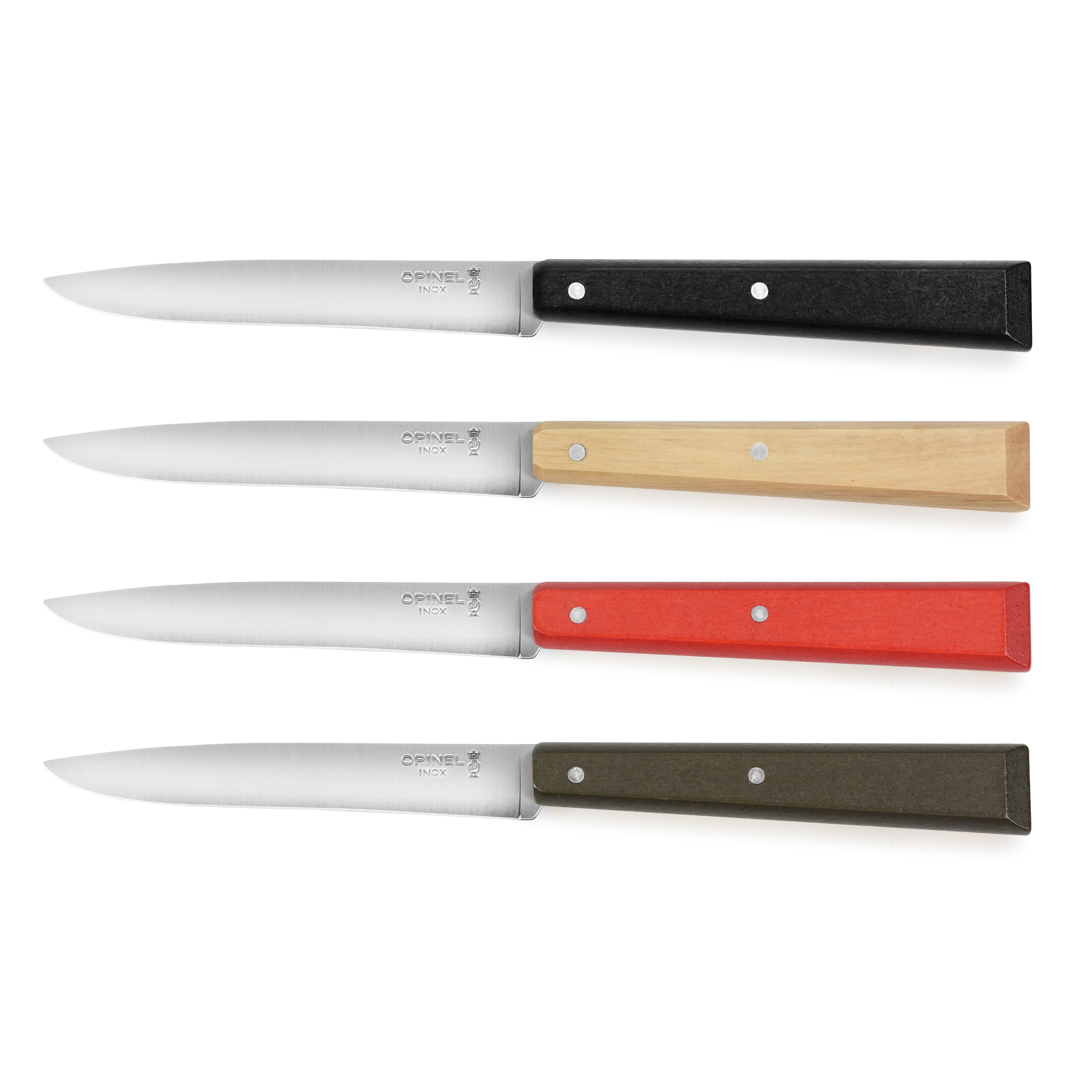 Steak knife Opinel Box of 4, olive ОО1830 10cm for sale