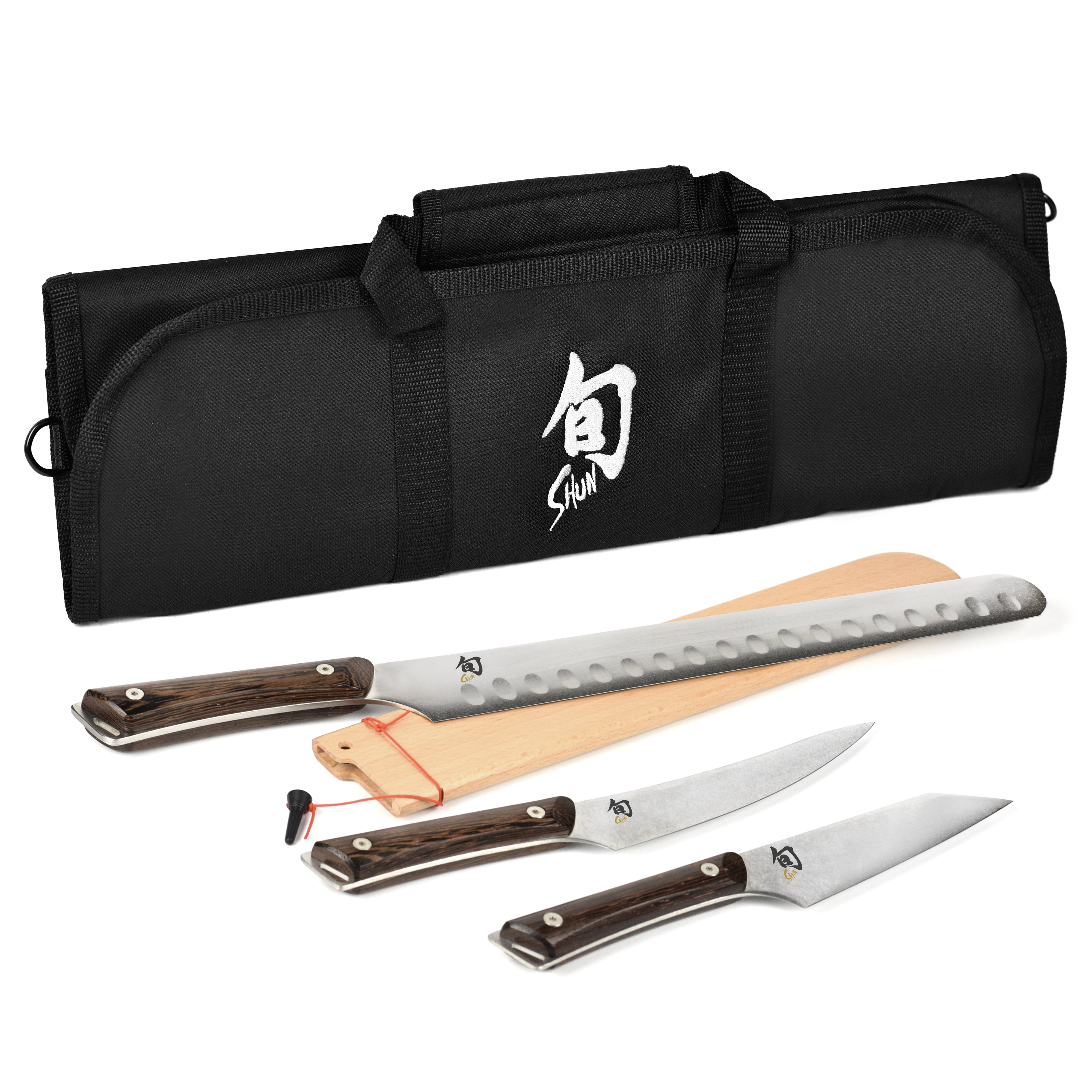 Cutlery Kanso 4 Piece BBQ Knife Set, Kitchen Knife Set with Knife Roll,  Includes 5 Asian Multi-Prep Knife, 6.5 Boning/Fillet Knife, and 12  Brisket Knife, Handcrafted Japanese Kitchen Knives 