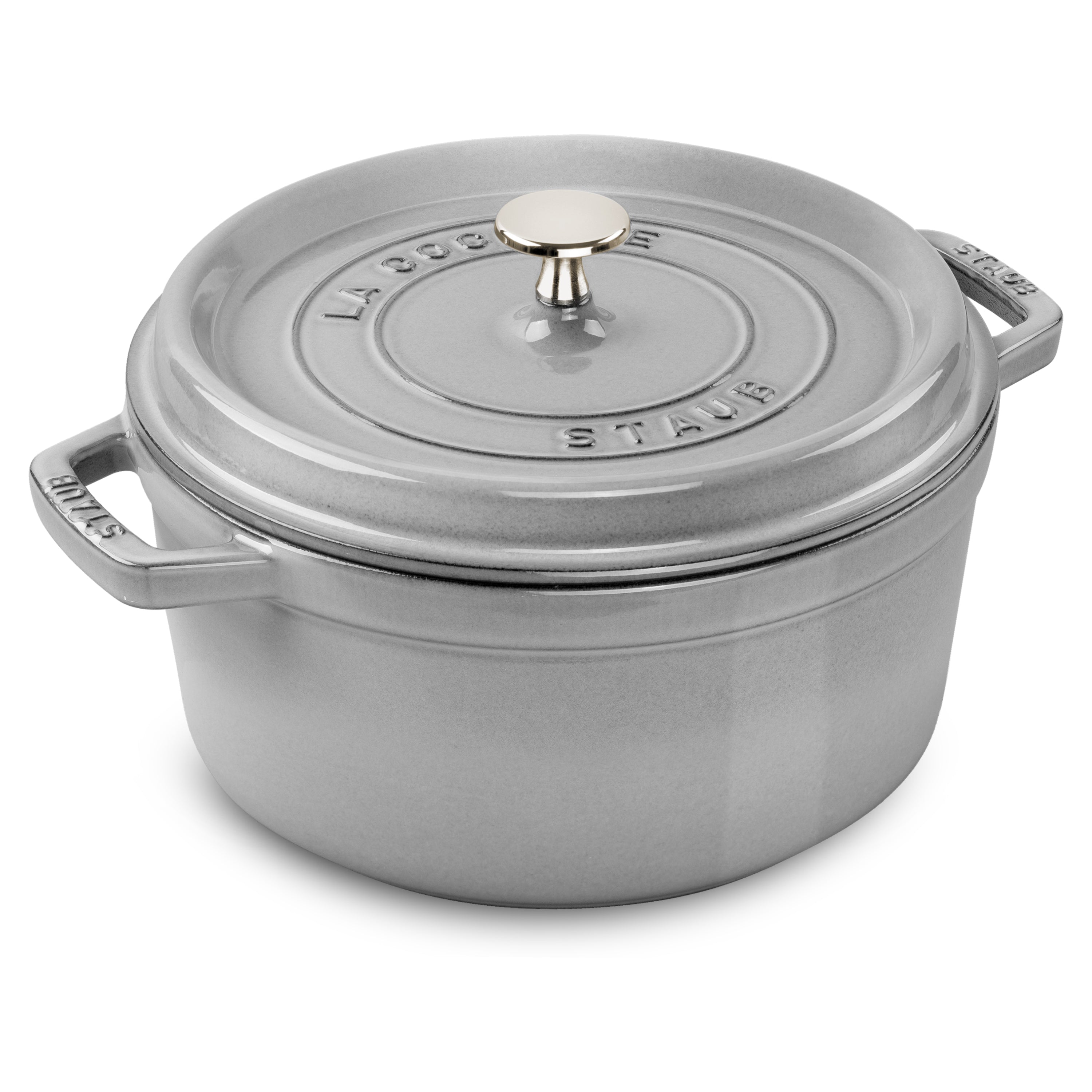 Staub 4 Qt. Cast Iron Round Dutch Oven in White Truffle – Premium Home  Source