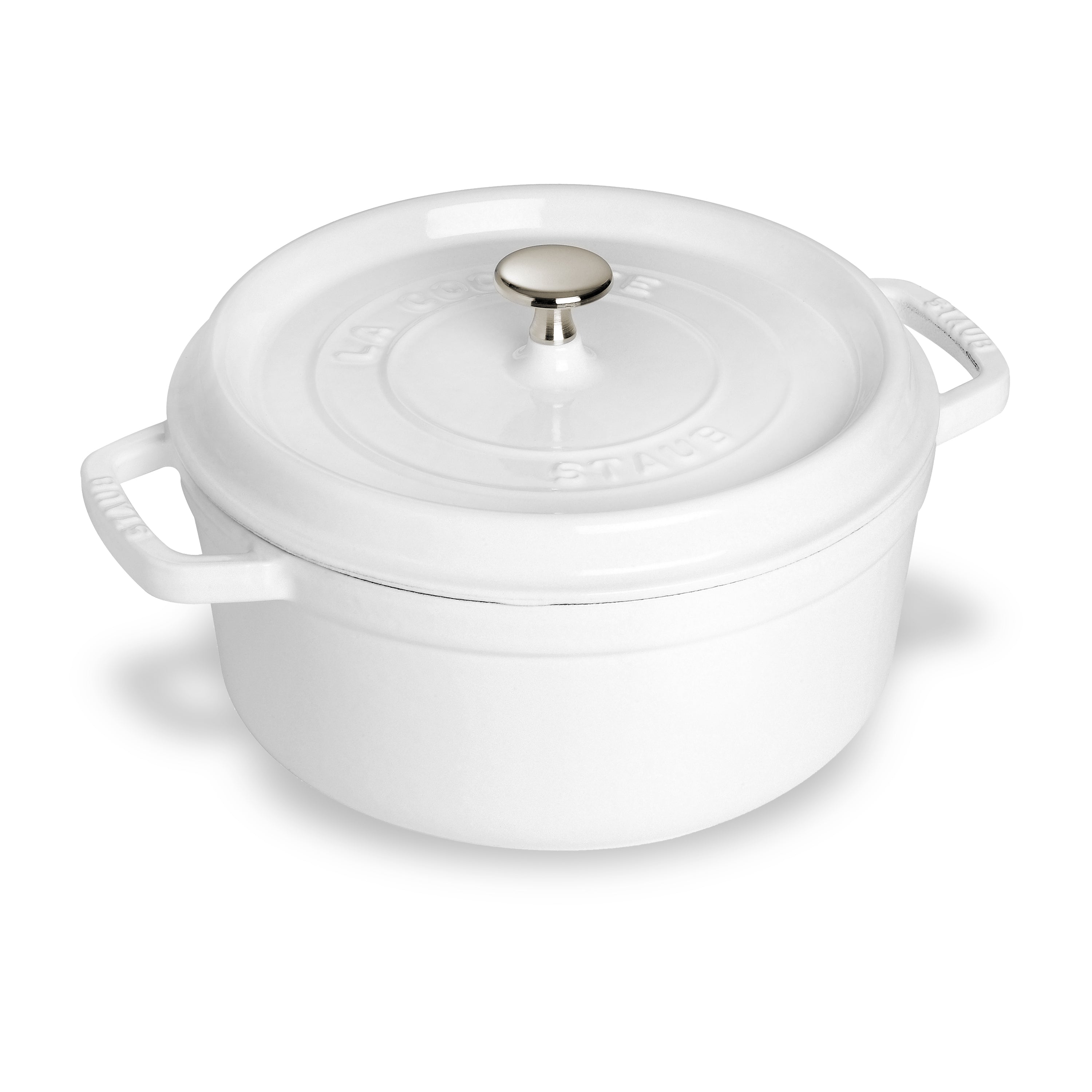 Staub Cast Iron Round Cocotte, Dutch Oven, 7-quart, serves 7-8, Made in  France, White, 7-qt - King Soopers
