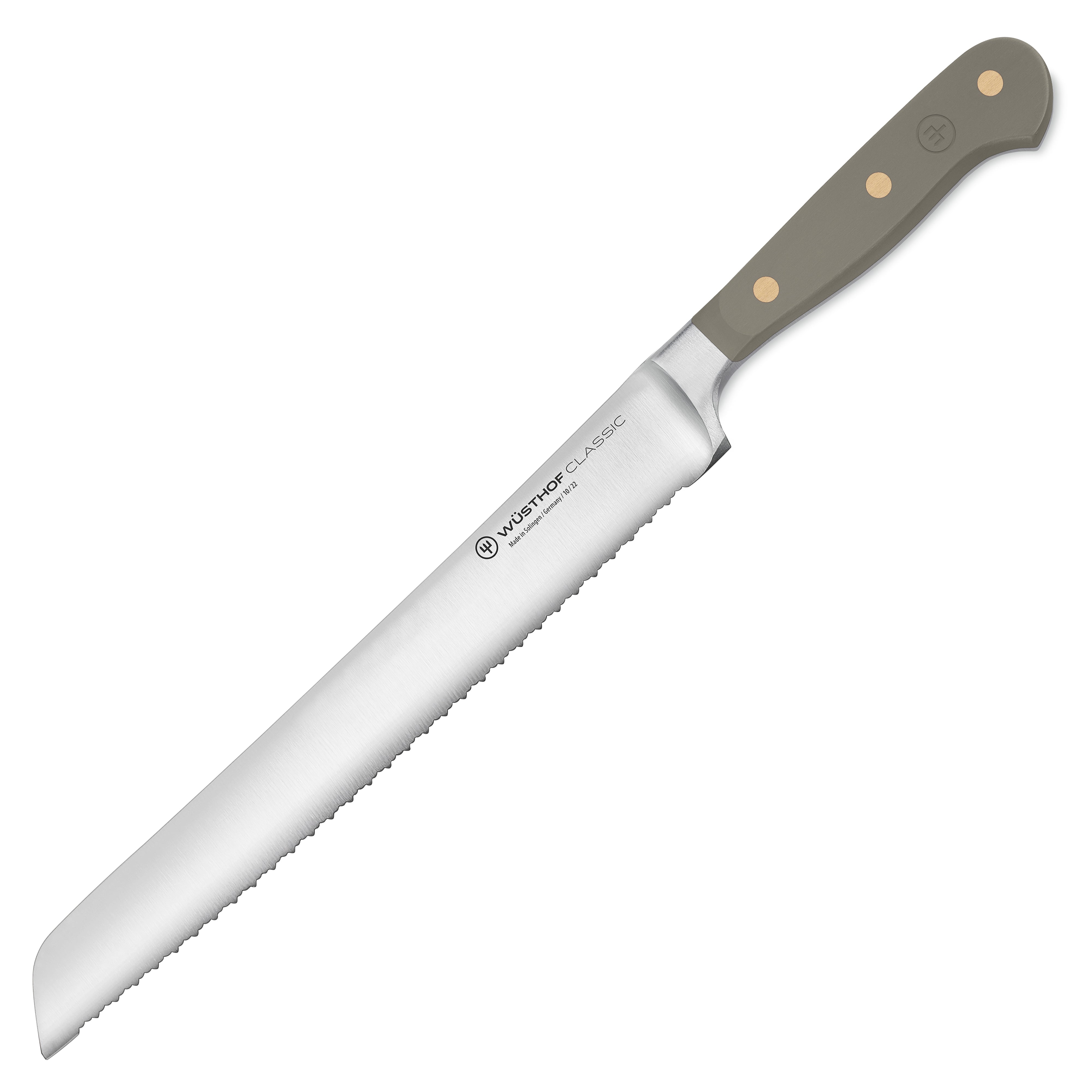 Wusthof Classic Bread Knife 9" Velvet Oyster Double Serrated