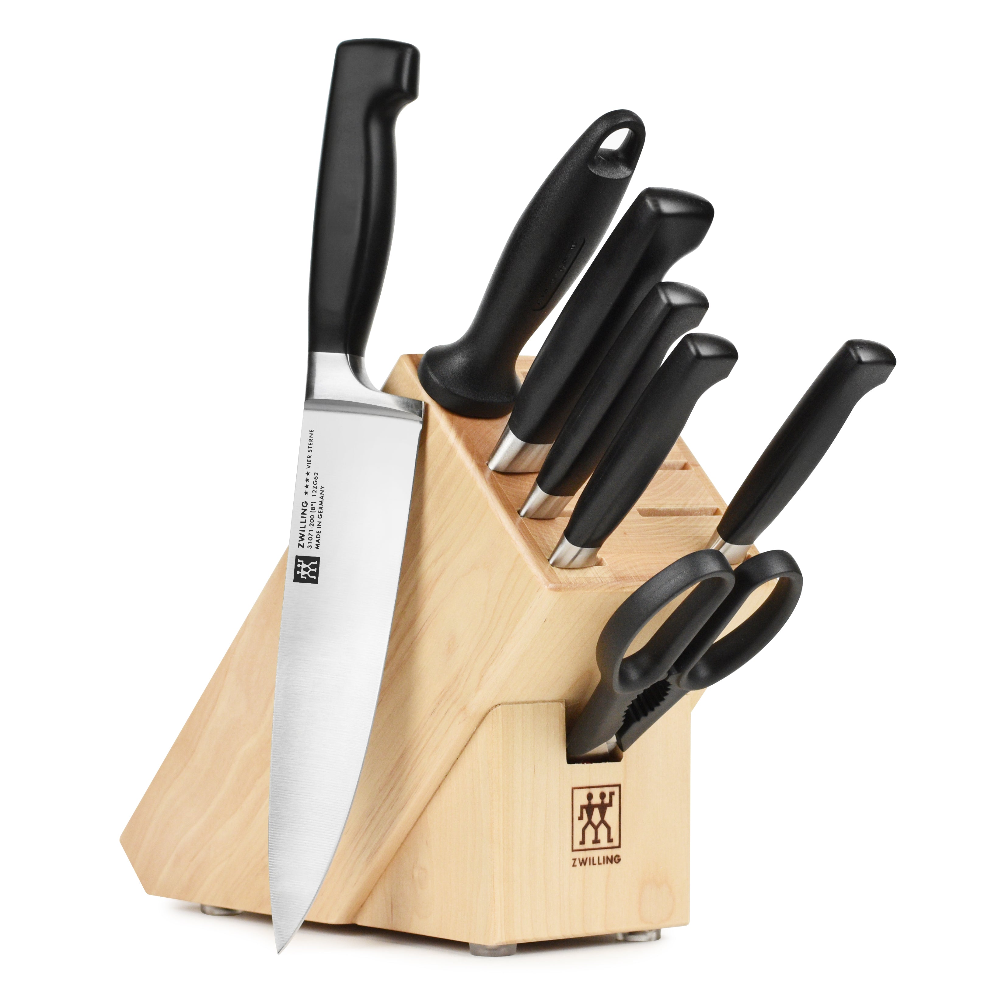 Zwilling Four Star 8pc Anniversary Block Set Kicker BF - The Kitchen Table