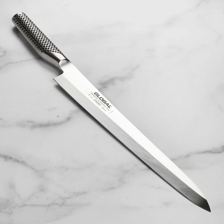 Global Knives GS-25 Spatola Flessibile In Acciaio Inox Cromova 18 - Design Ergonomic Con Manico A Pois Per Cucina Professionale