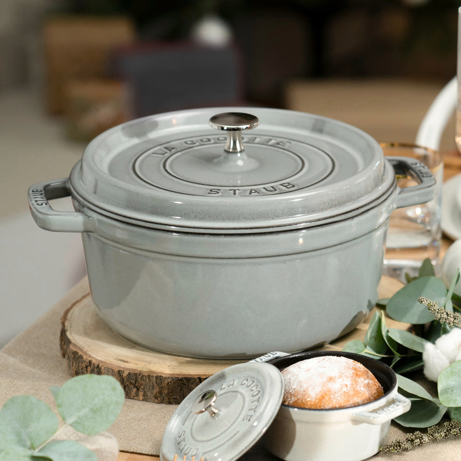 Staub 4-quart White Truffle Round Dutch Oven