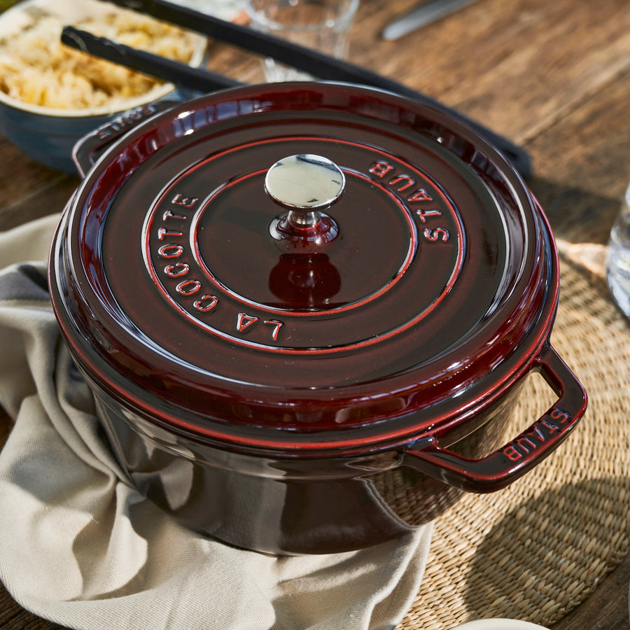 Staub Dutch Oven 4-qt Cast Iron Cocotte Grenadine – Cutlery