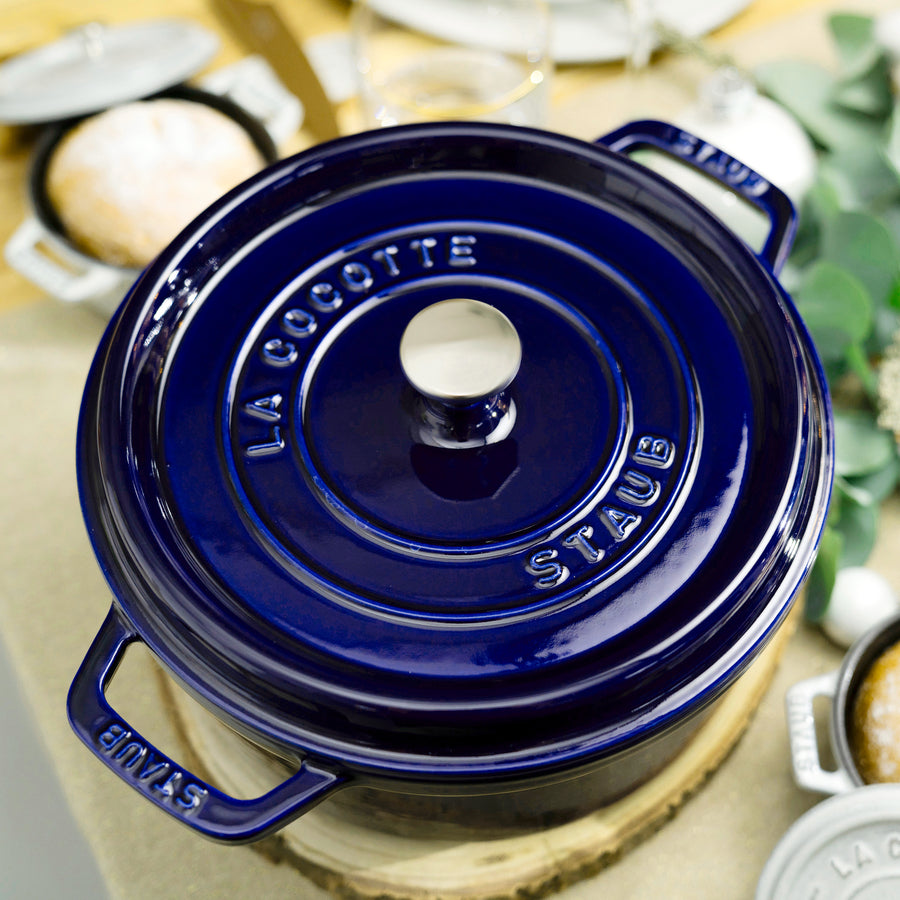 Staub 4-quart Sapphire Blue Round Dutch Oven