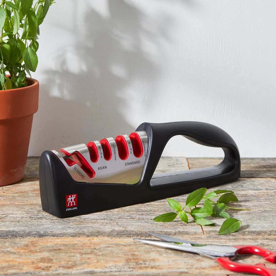 ZWILLING 4-Stage Pull Through Knife Sharpener — Las Cosas Kitchen