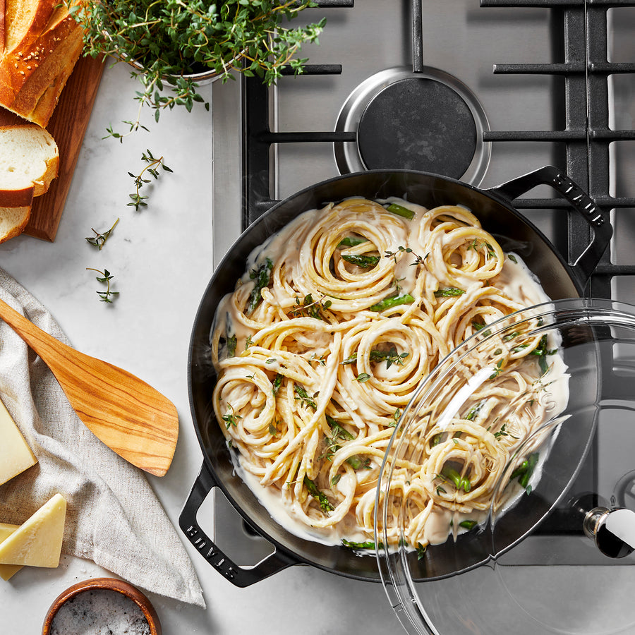 Staub 3.5-quart Sapphire Blue Braiser with Glass Lid