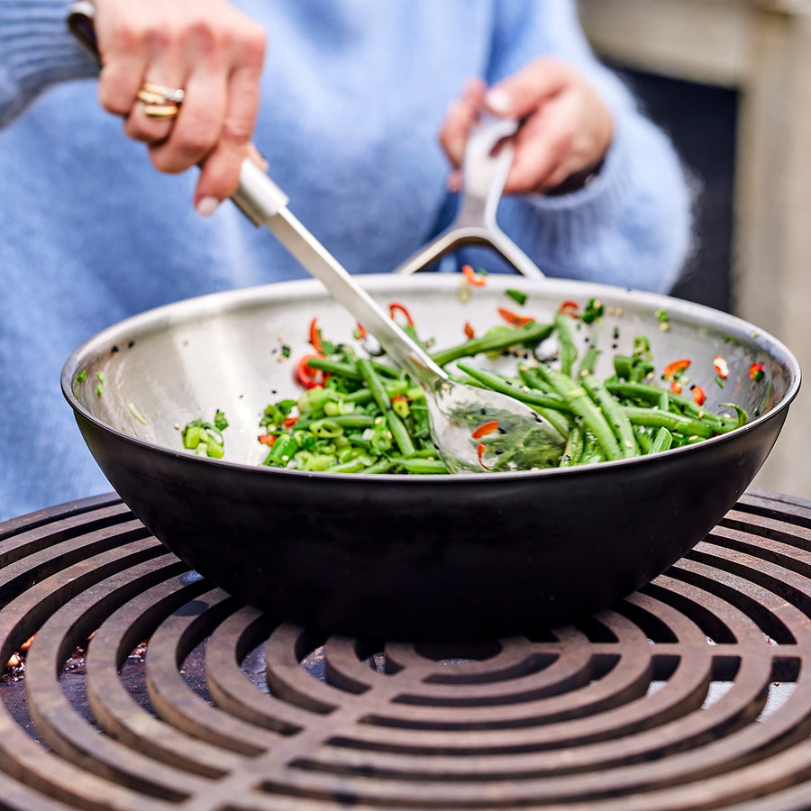 Demeyere Black 5 Stainless Steel 3.2 Qt Wok