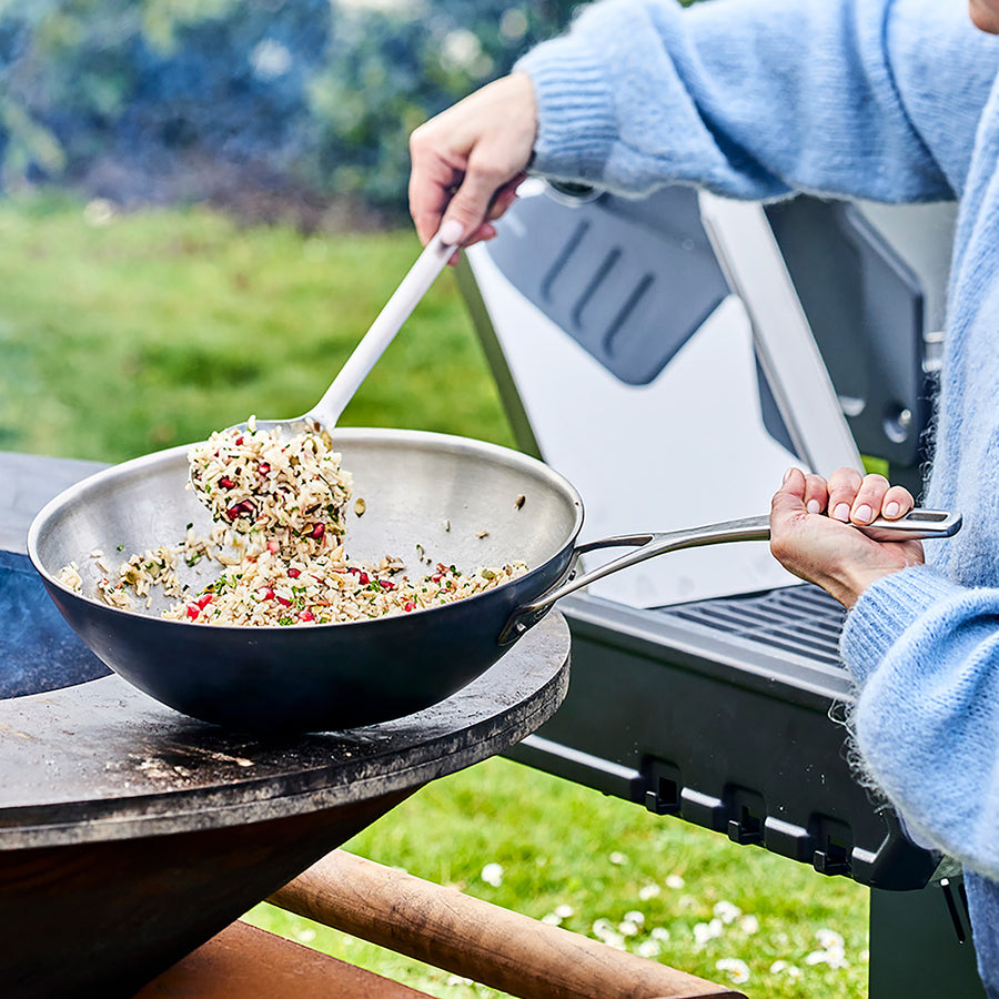 Demeyere Black 3.2-quart Flat Bottom Wok