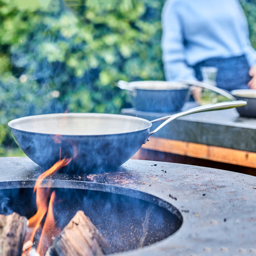 Demeyere Black 3.2-quart Flat Bottom Wok