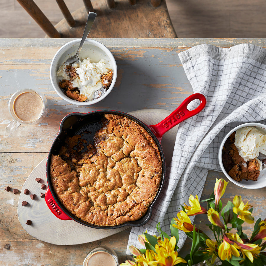 Staub 8.5" Cherry Red Cast Iron Deep Traditional Skillet