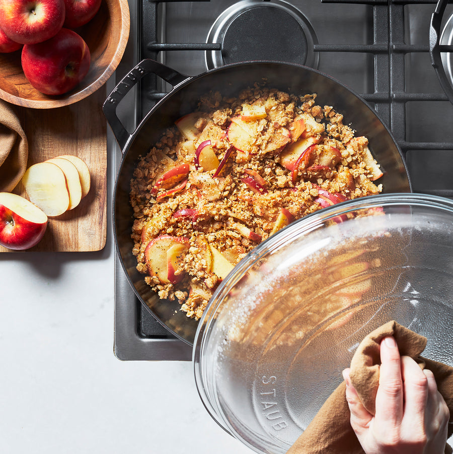 Staub 3.5-quart Graphite Gray Braiser with Glass Lid