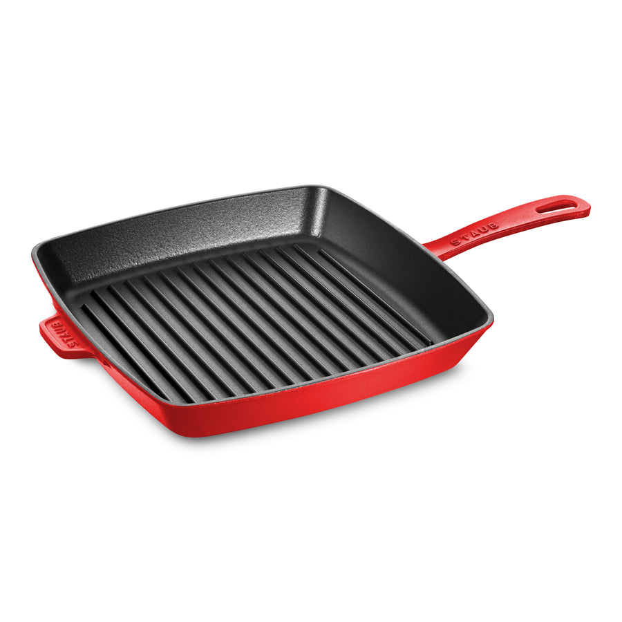 Staub 12" Cherry Red Square Grill Pan