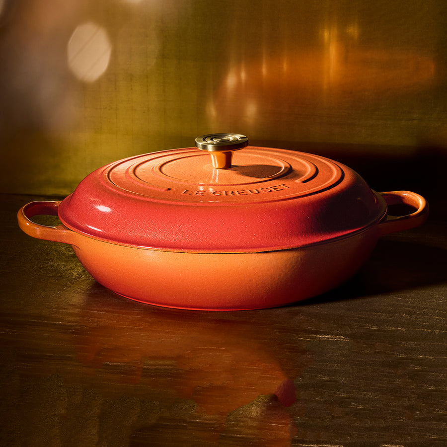 Le Creuset Braiser Cast Iron Flamme Doree – Cutlery and
