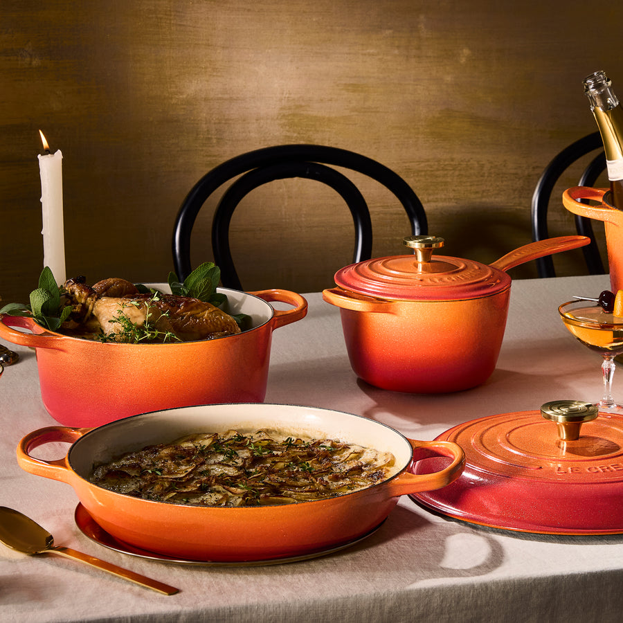 Braisers Cookware Le Creuset Braiser - 3.5-qt Cast Iron - Flamme Doree – Cutlery and More