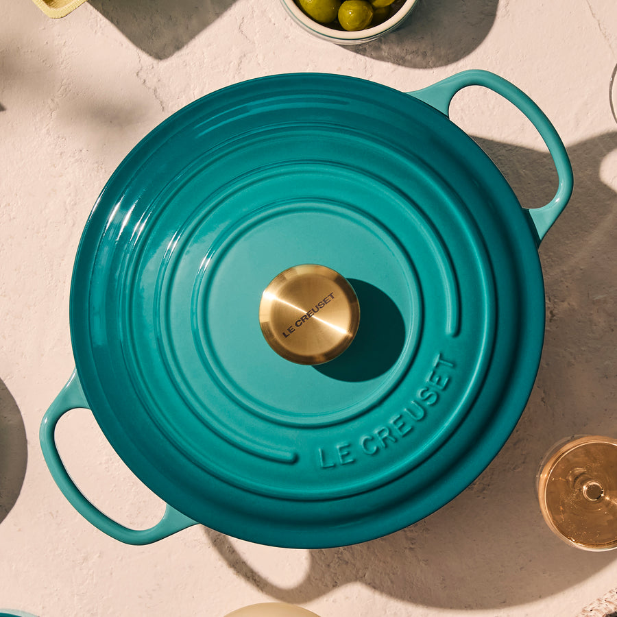 Le Creuset Dutch Oven - 7.25-qt Round - Bleu Riviera – Cutlery and