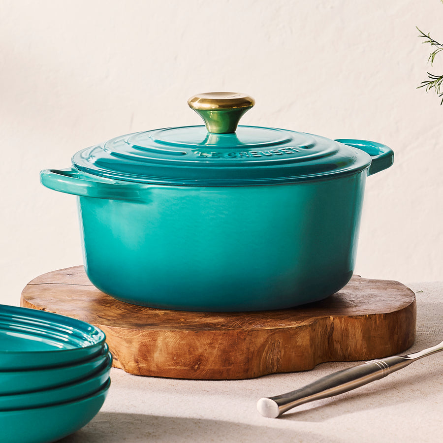 LE CREUSET ホーローケトル ピーコック　グリーン Le Creuset Dutch Oven - 4.5-qt Cast Iron - Bleu Riviera – Cutlery