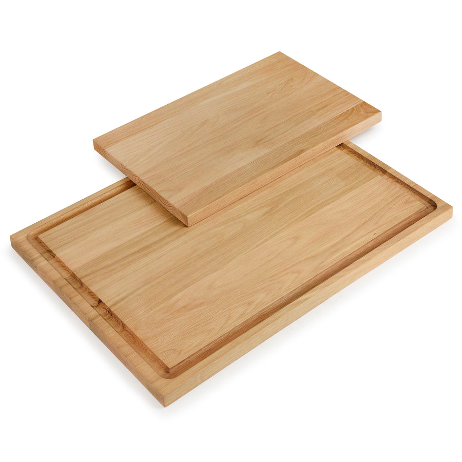 2 Piece White Oak Cutting Board Set