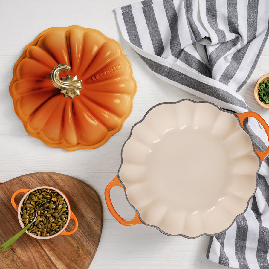 Le Creuset Pumpkin Cocotte Persimmon 4-qt Cast Iron Oven