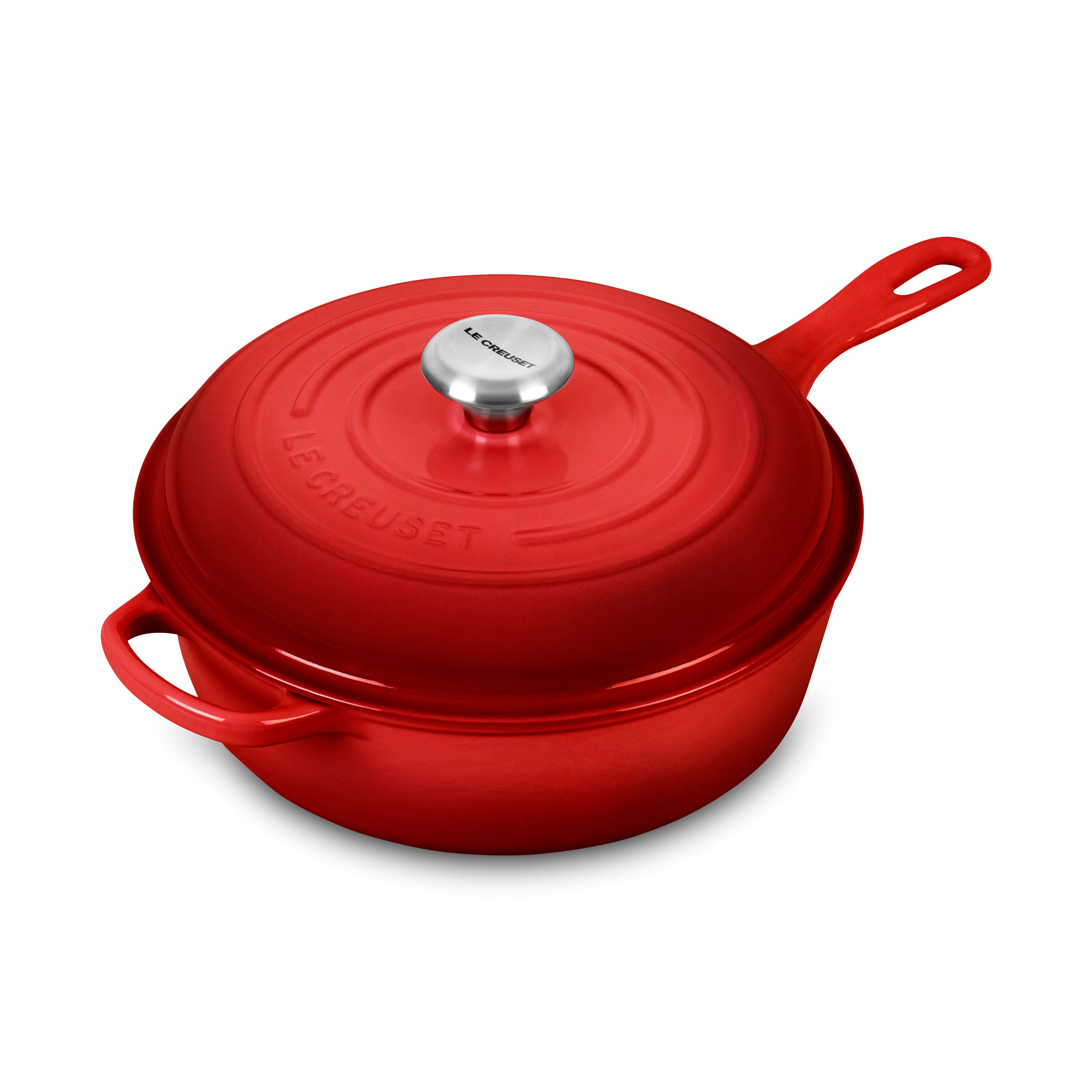 VINTAGE LE CREUSET 26 Flame Orange CAST IRON CASSADOU Small Dutch Saute VINTAGE LE CREUSET 26 Flame Orange CAST IRON CASSADOU Small Dutch Saute