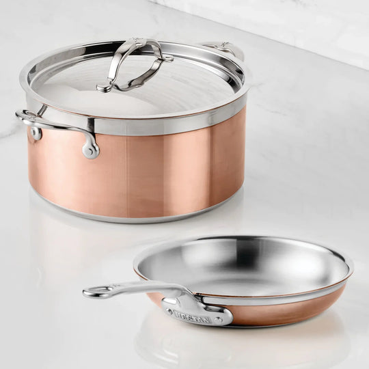 Hestan CopperBond Induction Copper Stock Pot & Skillet Set