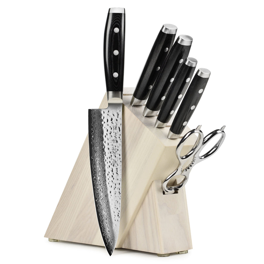 Enso HD 7 Piece Gray Ash Slim Knife Block Set