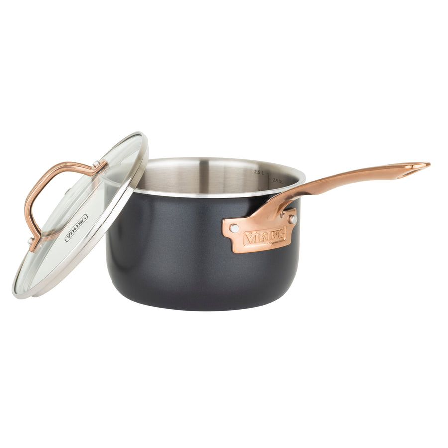 Viking 3-quart Matte Black Tri-Ply Saucepan