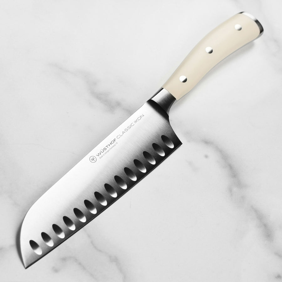 Wusthof Classic Ikon Creme 7" Hollow Edge Santoku Knife