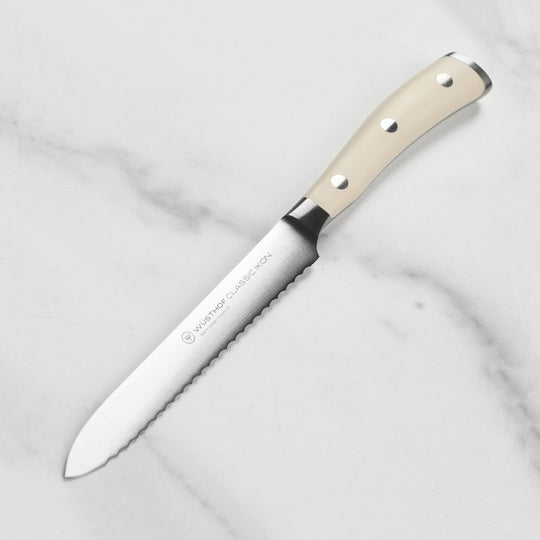 Wusthof Classic Ikon Creme 5" Serrated Utility Knife