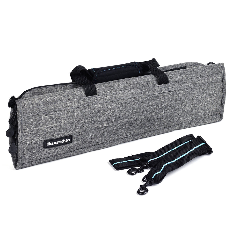 Messermeister 8 Pocket Preservation Heather Gray Knife Bag