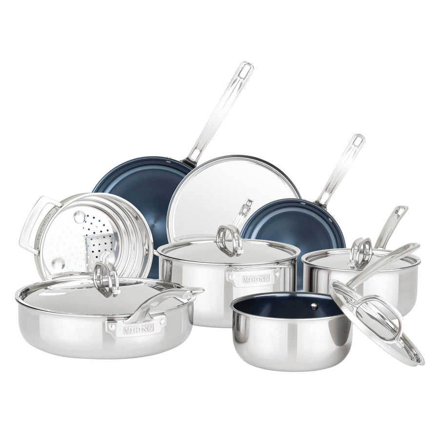 Viking PerformanceTi 12 Piece Titanium Stainless Steel Cookware Set