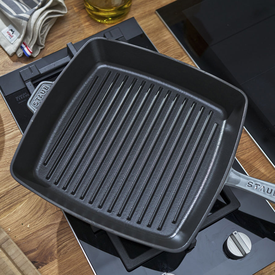 Staub 12" Graphite Gray Square Grill Pan