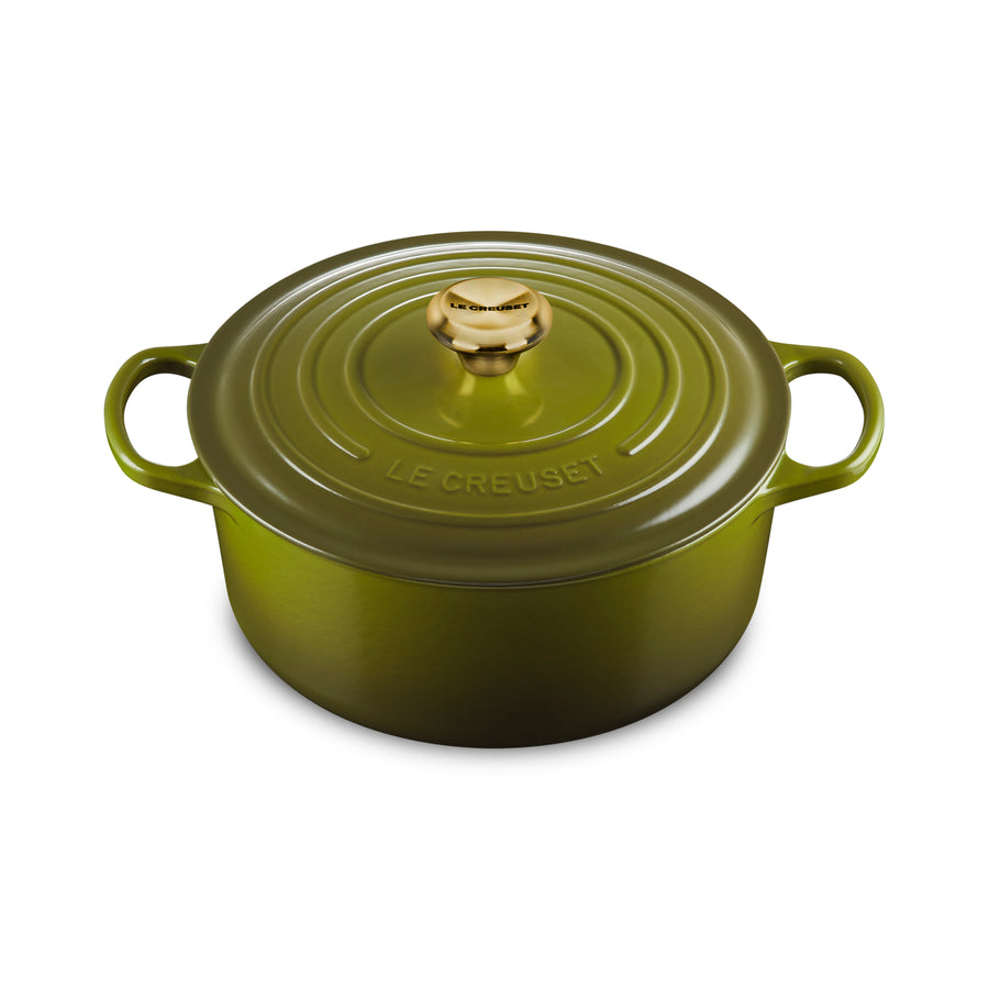 Le Creuset Signature Cast Iron 5.5-quart Olive Round Dutch Oven