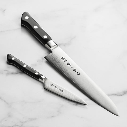 Tojiro Classic Damascus 2 Piece Chef's & Paring Knife Set