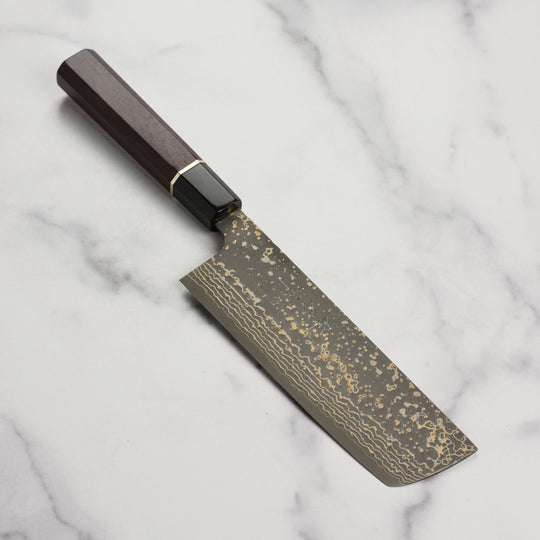 Saji Black Gold Damascus 6.7" Nakiri