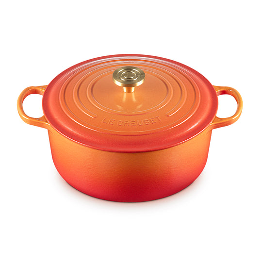 Le Creuset Signature Cast Iron 7.25-quart Flamme Doree Round Dutch Oven