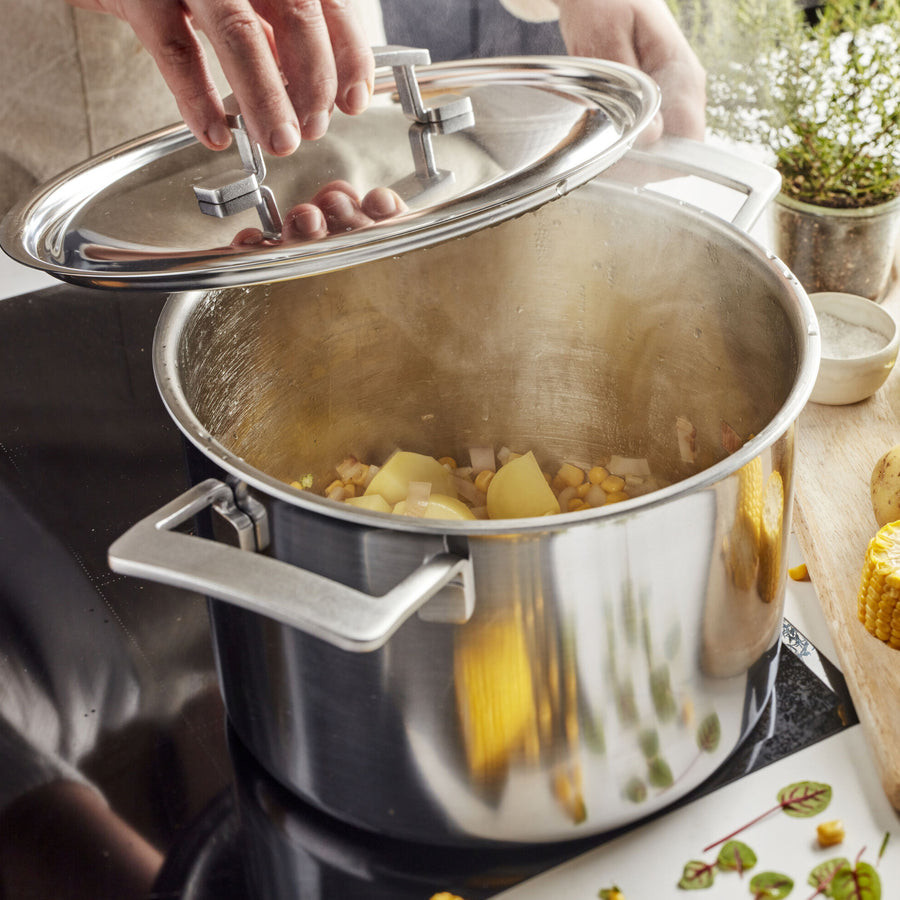 Demeyere Industry5 8-quart Stainless Steel Stock Pot