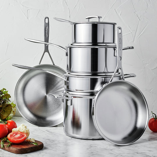 Demeyere Industry5 10 Piece Stainless Steel Cookware Set