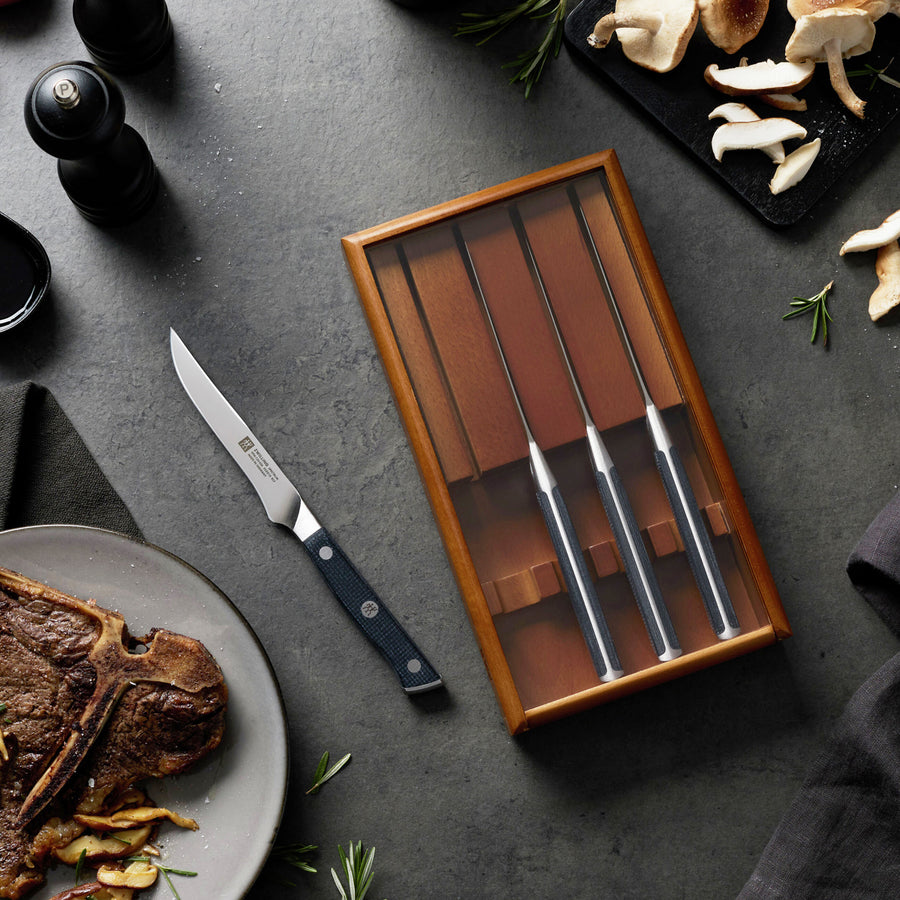 Zwilling Spectrum 4 Piece Steak Knife Set with Wooden Case