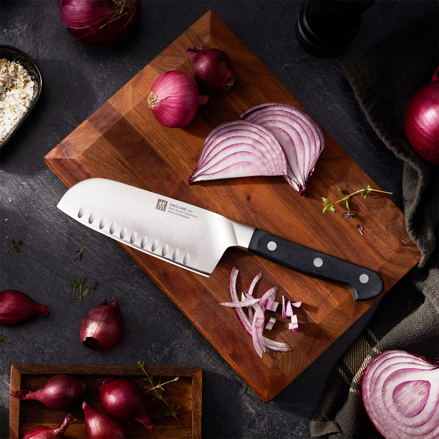 Zwilling Pro 5.5" Hollow Edge Wide Santoku Knife