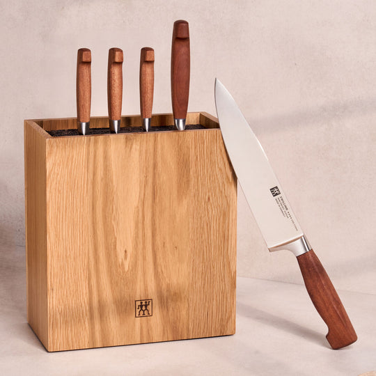 Zwilling Four Star 6 Piece Knife Block Set with Wood Handles