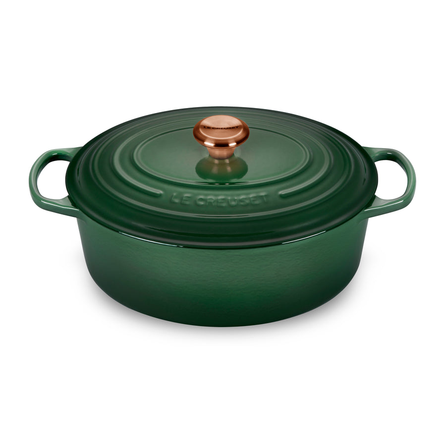 Le Creuset Signature Cast Iron 8-quart Artichaut Oval Dutch Oven with Copper Knob