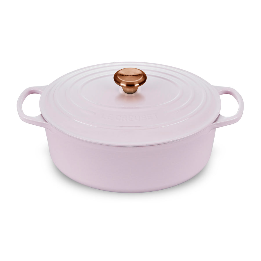 Le Creuset Signature Cast Iron 8-quart Shallot Oval Dutch Oven with Copper Knob