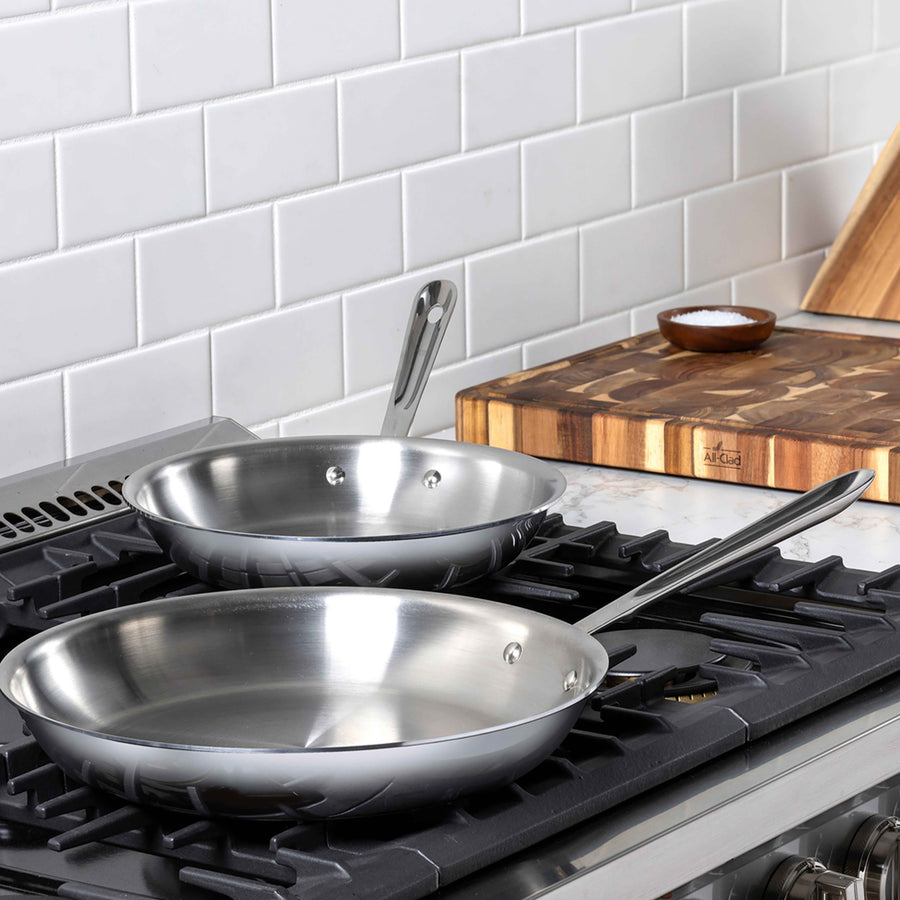 All-Clad d3 Stainless 8 & 10" Fry Pan Set