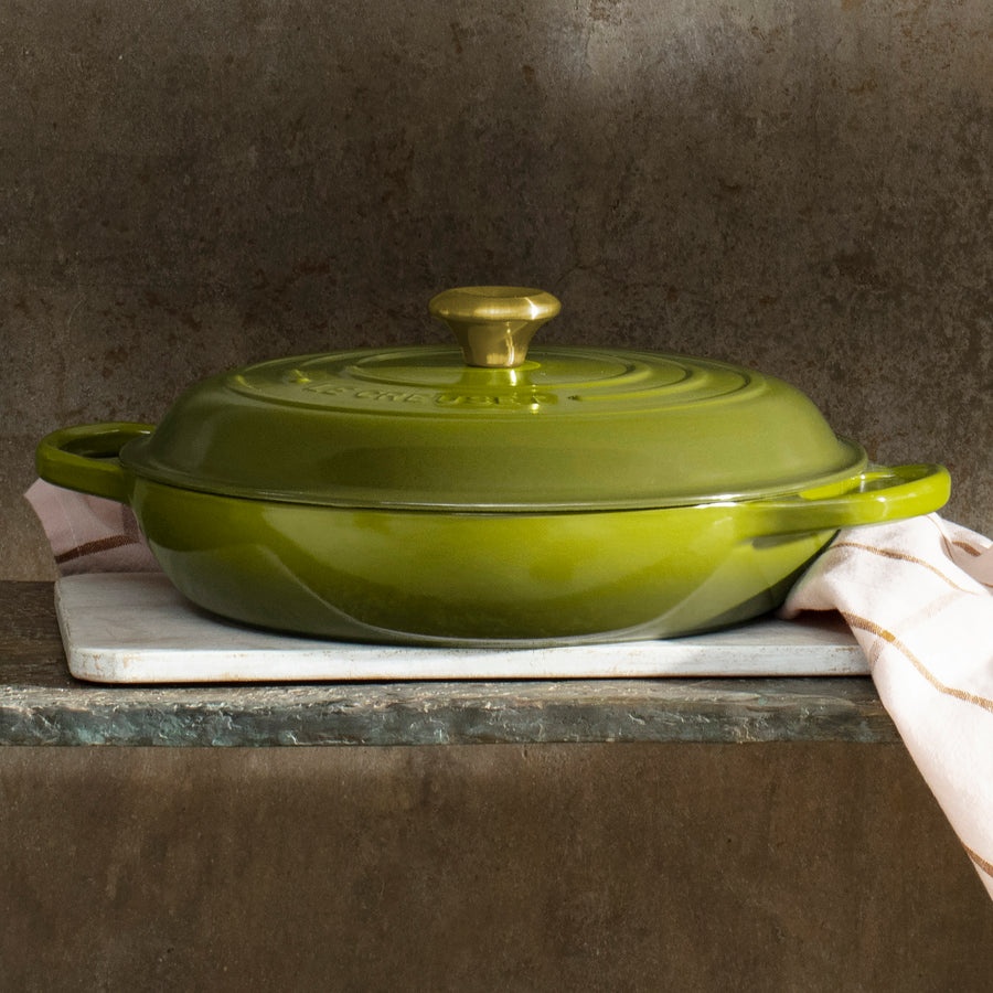 Le Creuset Signature Cast Iron 3.5-quart Olive Braiser