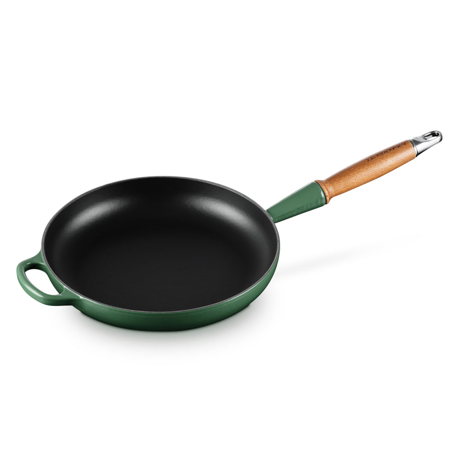 Le Creuset Cast Iron 10.25" Artichaut Fry Pan with Wood Handle